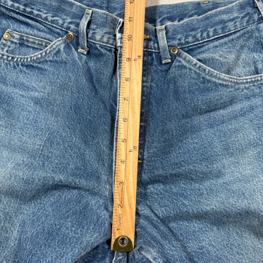 Vintage 90s LL Bean Jeans Mens 34x32 Flannel Lined Union Made in USA Fit Like 32
